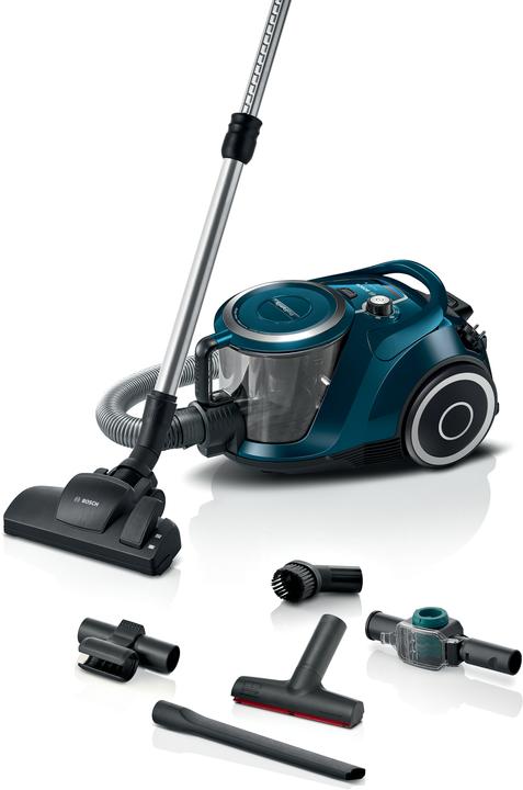Bosch Hausgeräte Serie 6, Beutelloser Staubsauger, ProFamily, Blau, BGC41XFMLY