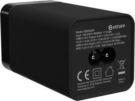 Produktbild eSTUFF Multi charger PD65W 2C+2A (65 W)