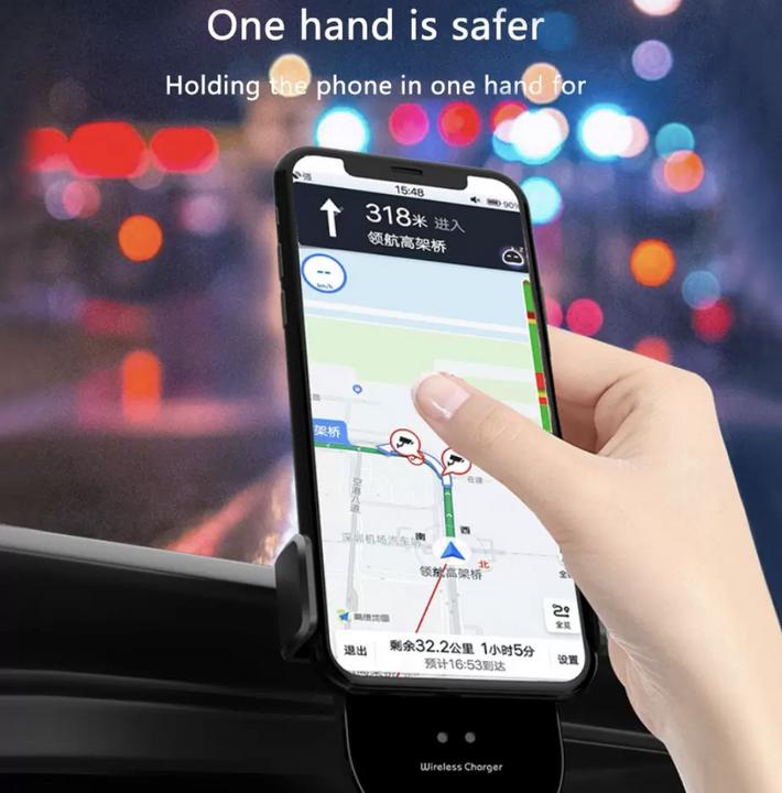 Image du produit PhoneLook Support de téléphone 10W Qi high-tech pour voiture Smart Sensor avec chargement sans fil