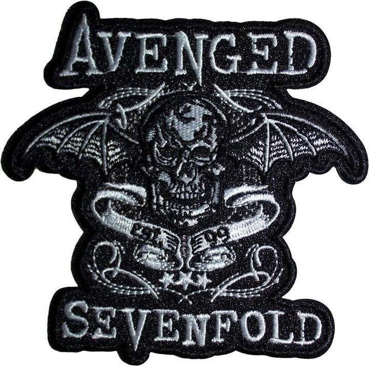 Avenged Sevenfold Deathbat Banner Cut Out Iron On Patch