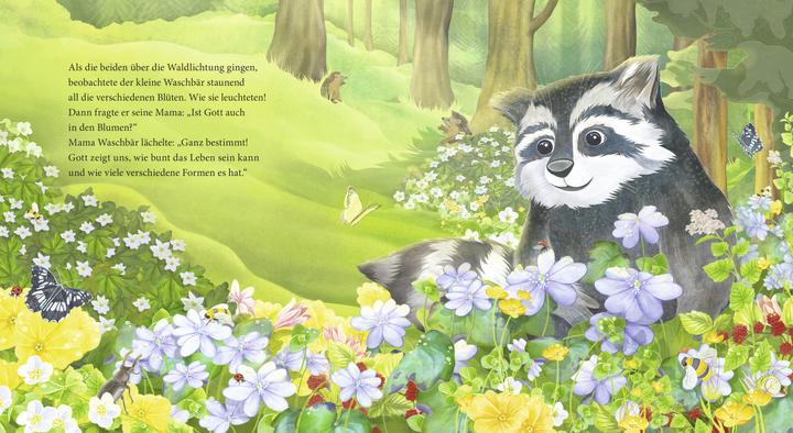 Actual product image Der kleine Waschbär fragt nach Gott – ein Bilderbuch für Kinder ab 2 Jahren (German, Lea Kässmann, 2020)