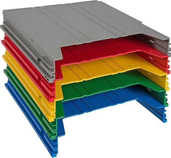 Actual product image Eichner BIG wall-mounted sorting system, for format A4, filling height 34 mm, grey (A4 portrait)