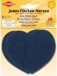 Kleiber Coeurs de jeans tachés, 85 x 105 mm, bleu foncé (2 x)