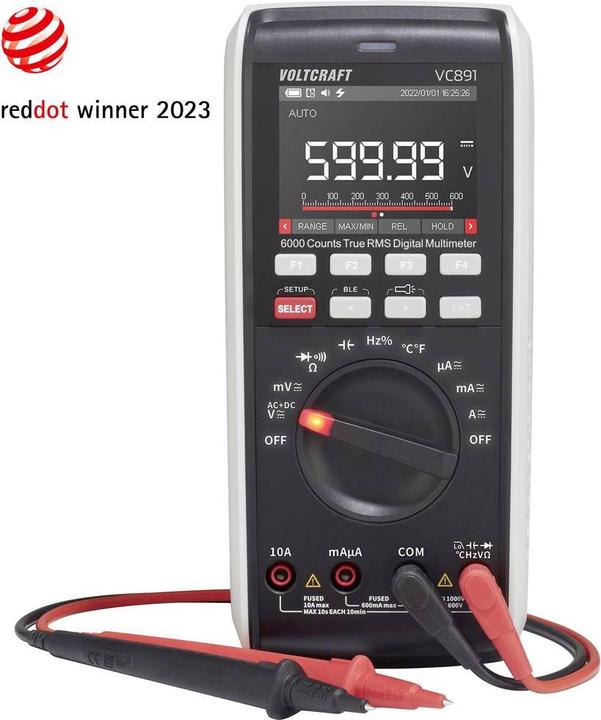 Produktbild Voltcraft VC891 Hand-Multimeter kalibriert (ISO) digital Datenlogger CAT III 100 (CAT III 1000V, CAT IV 600V)