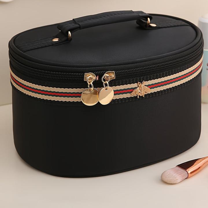 Only-Bags.Store Wasserdichte Nylon-Kosmetiktasche mit grossem Fassungsvermögen, tragbarer Reise-Makeup-Organisator