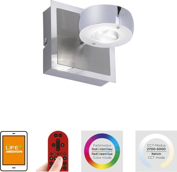 Produktbild Leuchten Direkt Wandleuchtestahl2xLEDBoard27005000KInnenleuchteIP20 (560 lm)