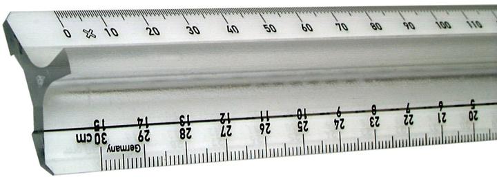 Actual product image Kum Plastic Ruler with Handle 30cm (300 mm)