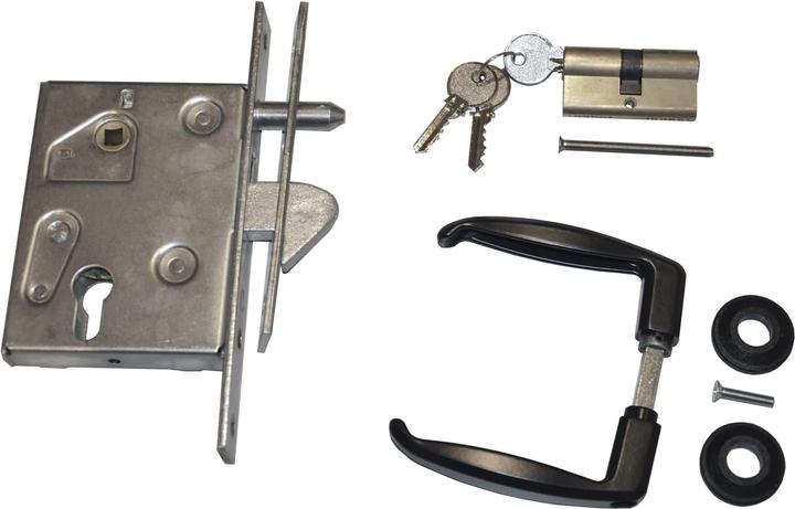 Immagine prodotto HBS Set di serrature per porte scorrevoli PZW PZW 25/60/72/8 mm zincato angolare Lunghezza frontale 210