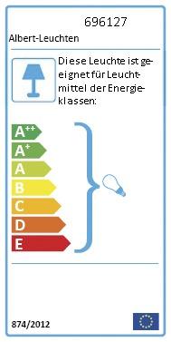 Label énergétique Albert Leuchten Applique murale Symétrie avec détecteur de mouvement (E27, IP44)