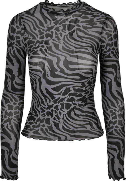 Urban Classics Ladies AOP Mesh Turtleneck Longsleeve