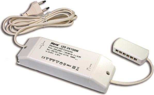 Actual product image Hera LED transformer 20604003301 24V/100W 12-fold Vert LED control gear 4051268128285