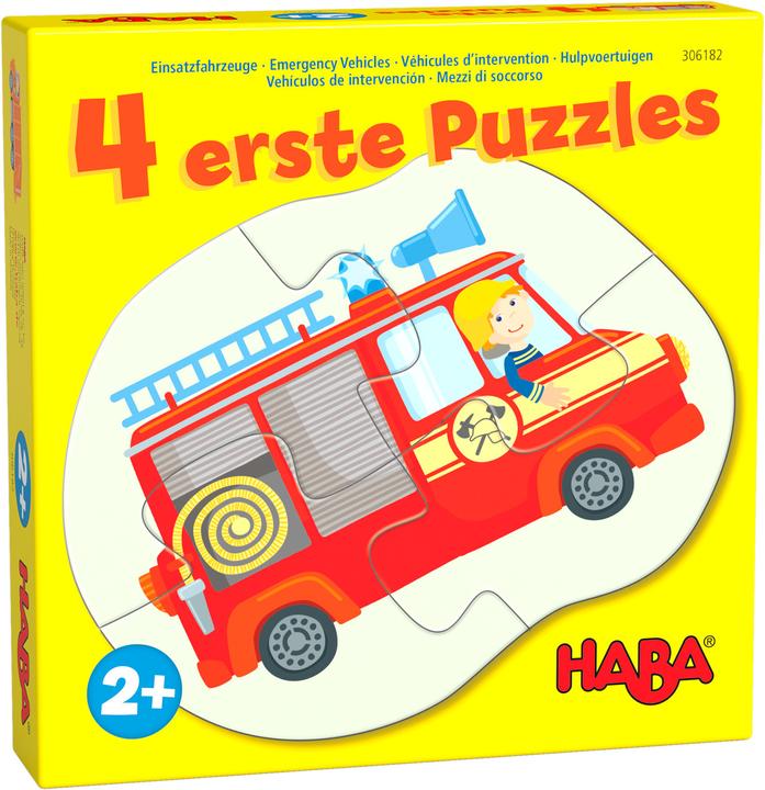 Actual product image Haba first puzzles - emergency vehicles (4 pieces)