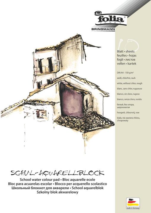 Produktbild Folia Schul-Aquarell-Block (A4, Harter Einband)