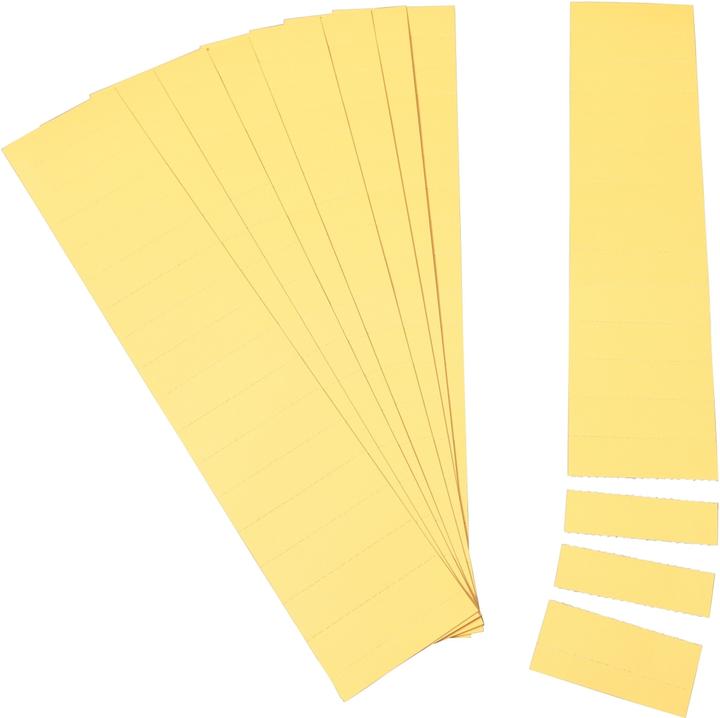 Ultradex Insert cards for 20mm insert rail 60x17mm PU=170 pieces yellow