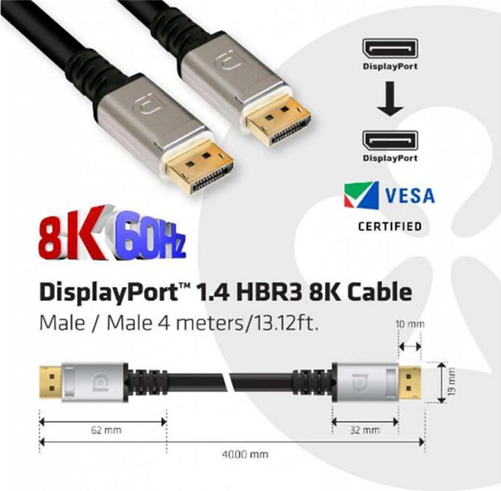 Immagine prodotto Club 3D DisplayPort — DisplayPort (4 m, DisplayPort)