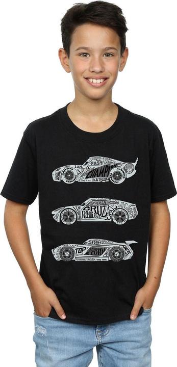 Immagine prodotto Disney Cars Text Racers Maglietta Ragazzi (140, 146)