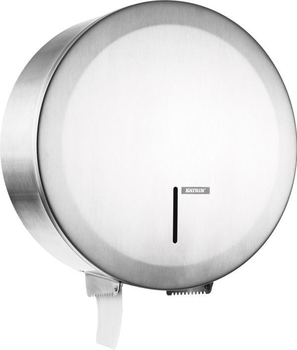 Actual product image Katrin 989660 Gigantbox toilet roll dispenser, stainless steel, small