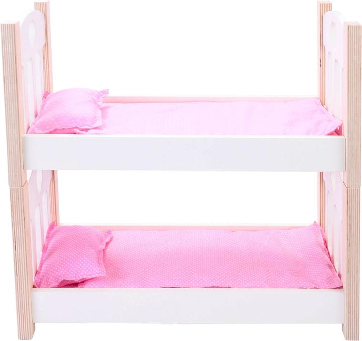 Image du produit Weible Lit superposé de poupée rose/blanc
