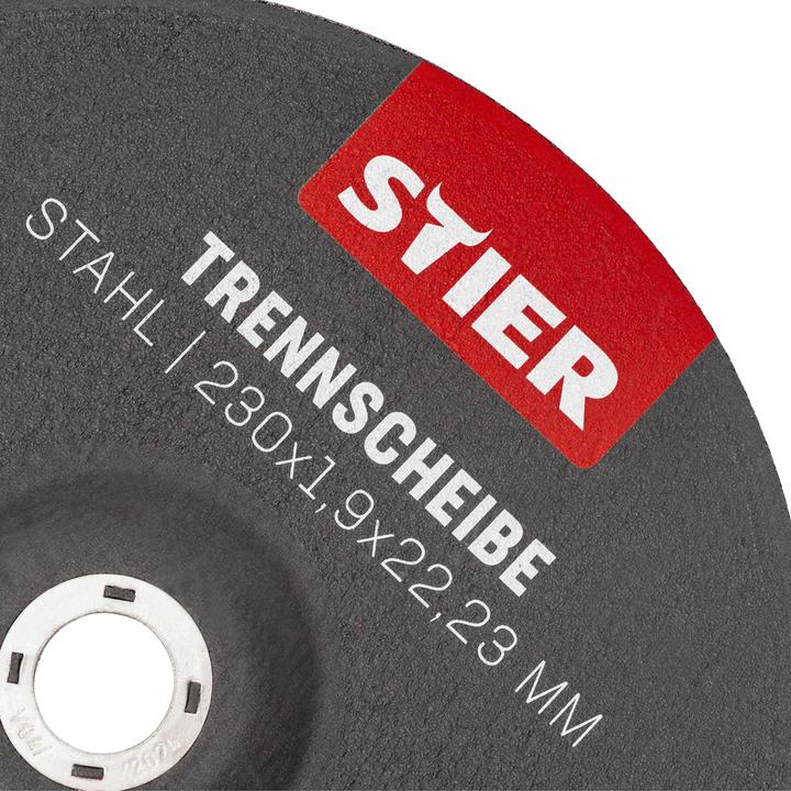 Image du produit Stier Disques à tronçonner acier 230 x 1,9 x 22,23 forme 42 à moyeu déporté