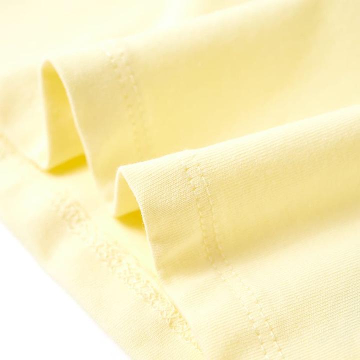 Actual product image VidaXL Children's T-shirt pale yellow 92,Material: 95 % cotton. 5 (92)