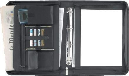 Produktbild Øvrige Dokumentenmappe Eurostyle schwarz Kunstleder gross A4 mit Ringen