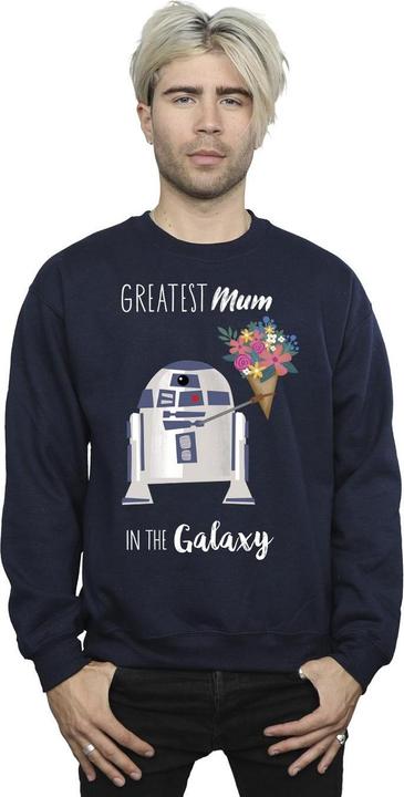 Actual product image Star Wars Mens R2D2 Greatest Mum Sweatshirt (L)