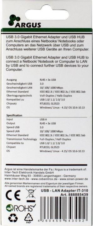Actual product image Intertech IT-310 (USB-A, 4 Ports)