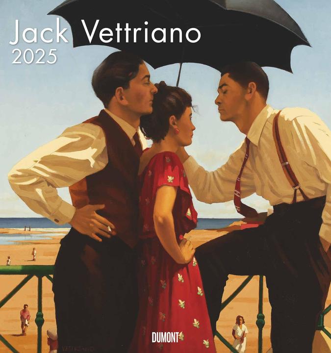 Jack Vettriano 2025 - Kunst-Kalender - Wand-Kalender - 45x48 (45 x 48 cm, Deutsch)