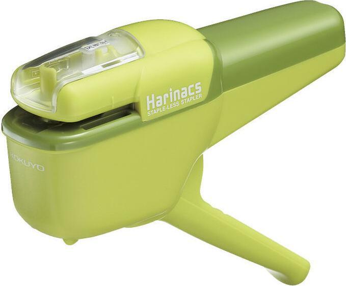 Actual product image Kokuyo Stapleless stapler MEDIUM + green (10 Sheets)
