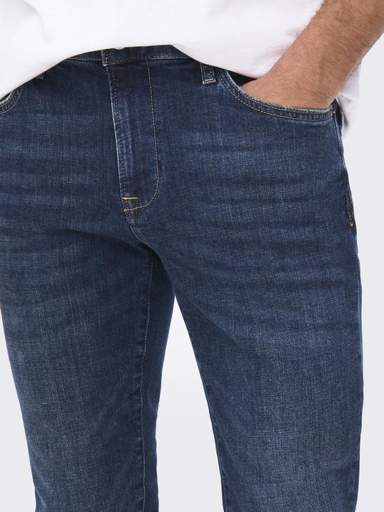 Actual product image Only & Sons ONSLOOM DARK BLUE Slim Fit Jeans (W31/L34)