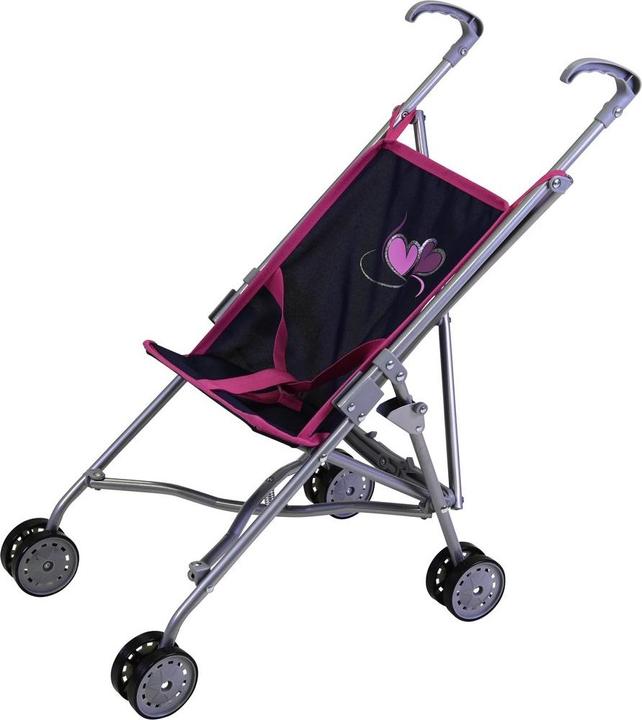 Image du produit Knorrtoys Poussette de poupée Sim - flying hearts blue pink