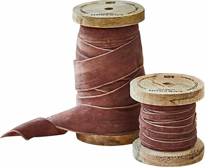 Produktbild Loberon Samtband 2er Set Liandis rosa (Geschenkband, 2 x)