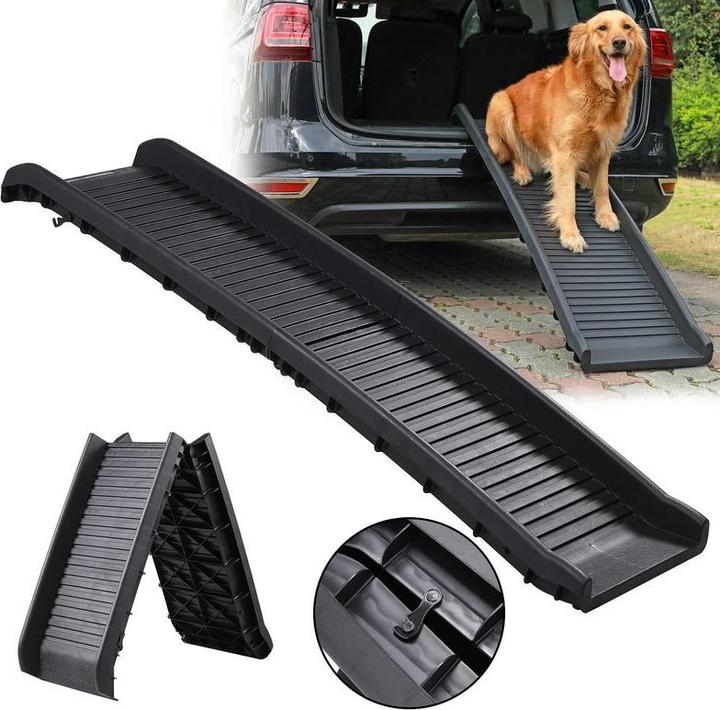 Image du produit Hermex Rampe pour chiens Rampe pliante Aide à la montée Aide au transport d'animaux (Chien, Lavable, Pliable)