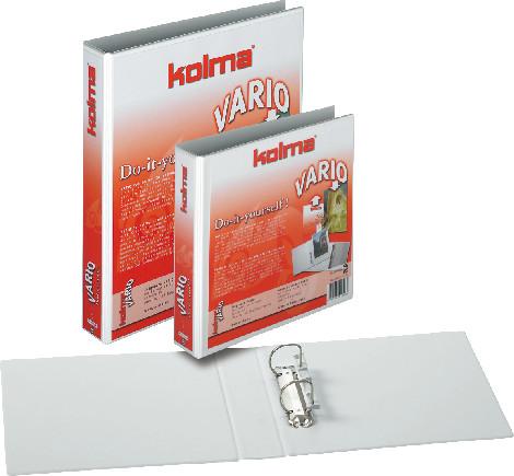 Produktbild Kolma Ringbuch Vario A5 XL 2 Ringe Füllhöhe 3 cm weiss (A5, 47 mm, 1 Stück)