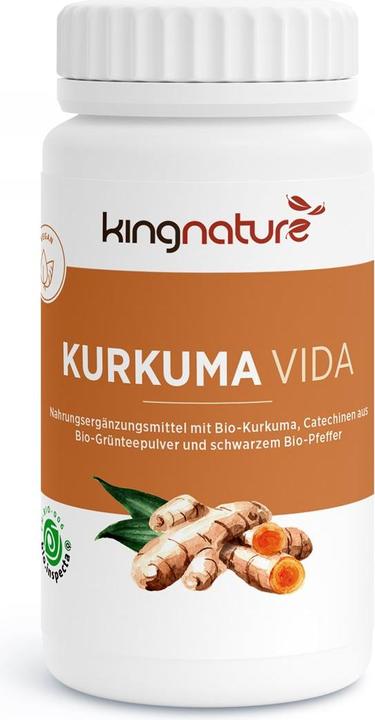 Image du produit Kingnature Kurkuma Vida (72 pièce(s), Capsules, 82 g)