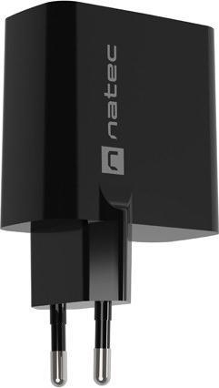 Actual product image Genesis Ladowarka sieciowa Natec Ribera Gan 1x USB-A + 1x USB-C 45W czarna (45 W)