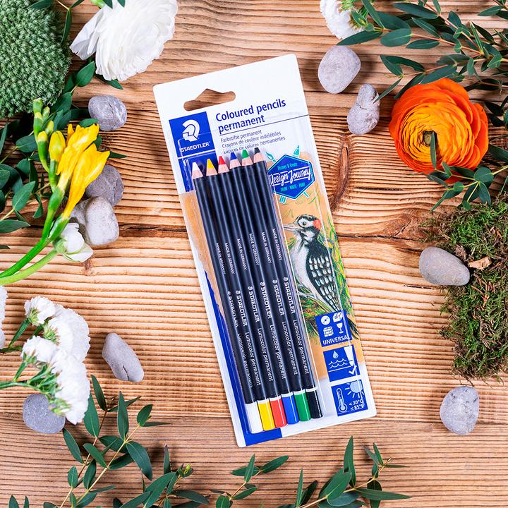 Actual product image Staedtler Lumocolor permanent glass chrome 108 20 Waterproof coloured pencils (6 x)