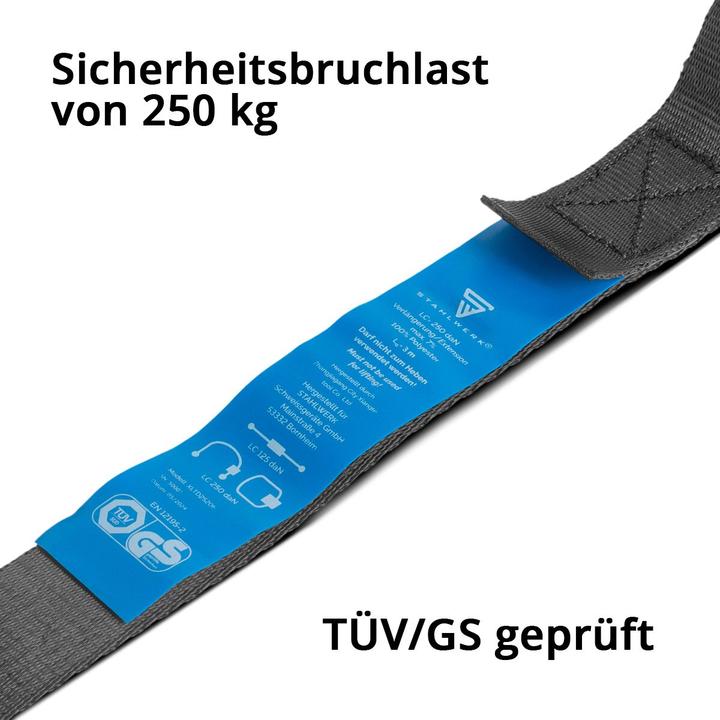 Produktbild Stahlwerk Spanngurt 4er Set 6 m x 25 mm LC 250 daN Befestigungsriemen Zurrgurt