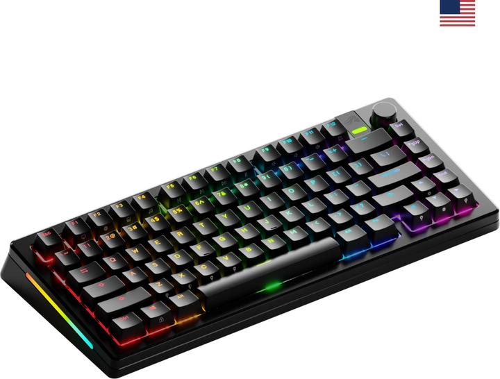 Glorious GMMK 3 Pro Wireless 75 % Custom Gaming-Tastatur - Pre-Built, ISO (DE), Fox Switches, schwar (DE, Kabellos)