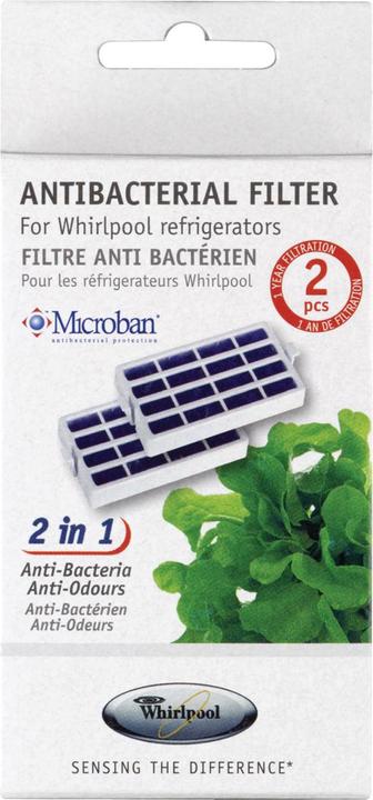 Actual product image Whirlpool 2 antibacterial air filters ANT001 / 481248048172
