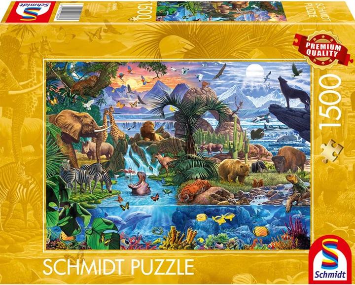 Immagine prodotto Schmidt Spiele Panorama der Tierwelt 1500 Teile (1500 pezzi)