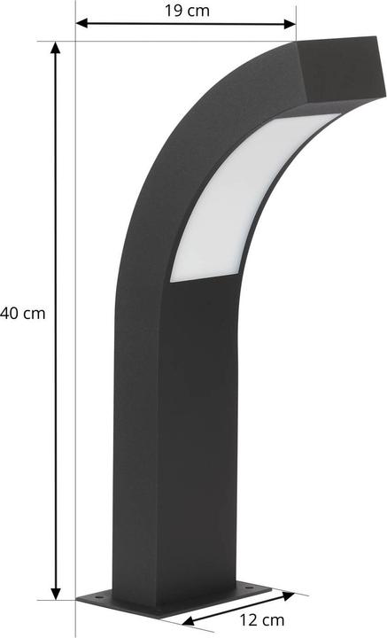 Produktbild Lucande Lennik Aussen Garten Leuchte H40 Graphite (IP54)