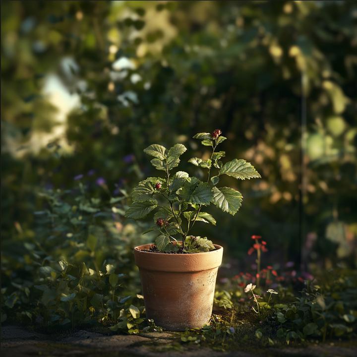 Actual product image Plant in a Box Rubus fruticosus Thornfree - set of 2 blackberry plants (50 cm)