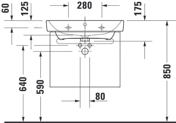 Produktbild Duravit Waschtischunterbau No 1 1 Auszug, 590x426mm weiss matt