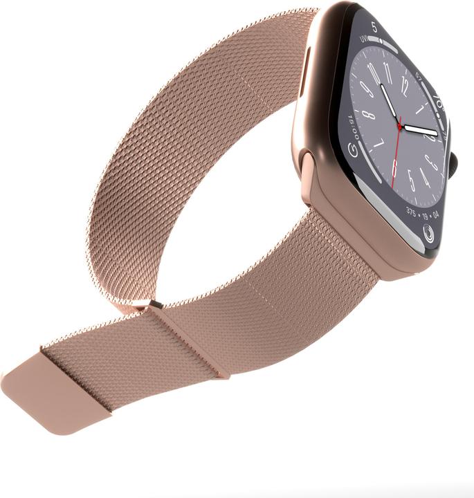 Actual product image Puro Milanese Magnetic Band - Pasek ze stali nierdzewnej do Apple Watch 38/40/41 mm (różowe złoto) (38 mm, 40 mm, 41 mm, Stainless steel)