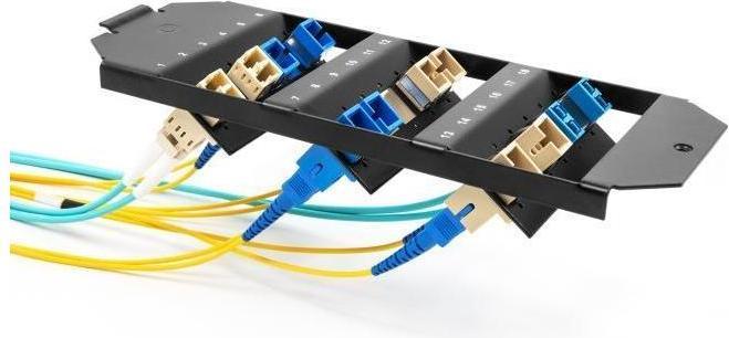 Actual product image Delock Fibre optic holder for floor box 18 port for SC Simplex / LC Duplex couplings black (Patch panel)