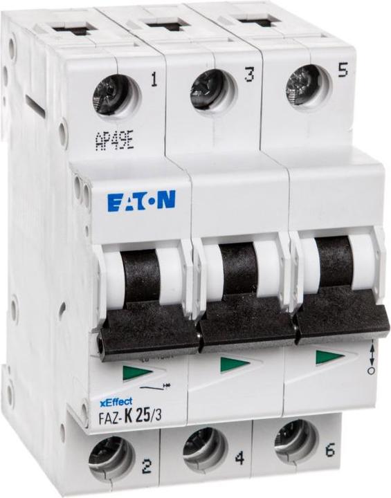 Actual product image Eaton MOE FAZ-K25/3 LS switch K-Char 25A, 3p
