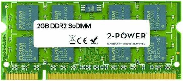 Image du produit 2-Power 2 Go de DDR2 800 MHz SoDIMM (2 x 1GB, 800 MHz, DDR2-RAM, SO-DIMM)