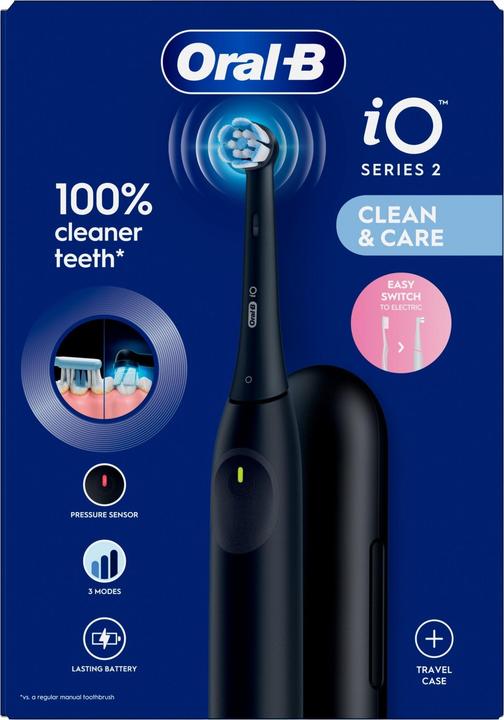 Produktbild Braun iOS2.1D9.2K Night Black + travel case (Oszillierende Zahnbürste)