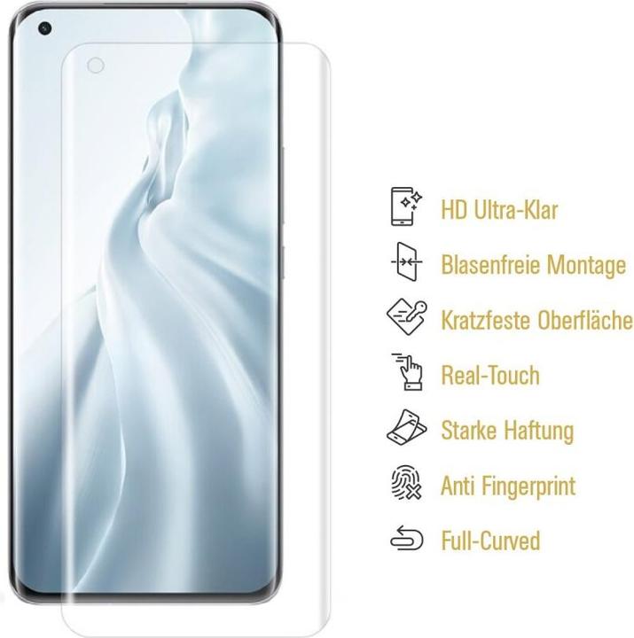 Produktbild Protectorking 2x Panzerfolie Anti-Shock HD Klar (2 Stück, Xiaomi Mi 11)